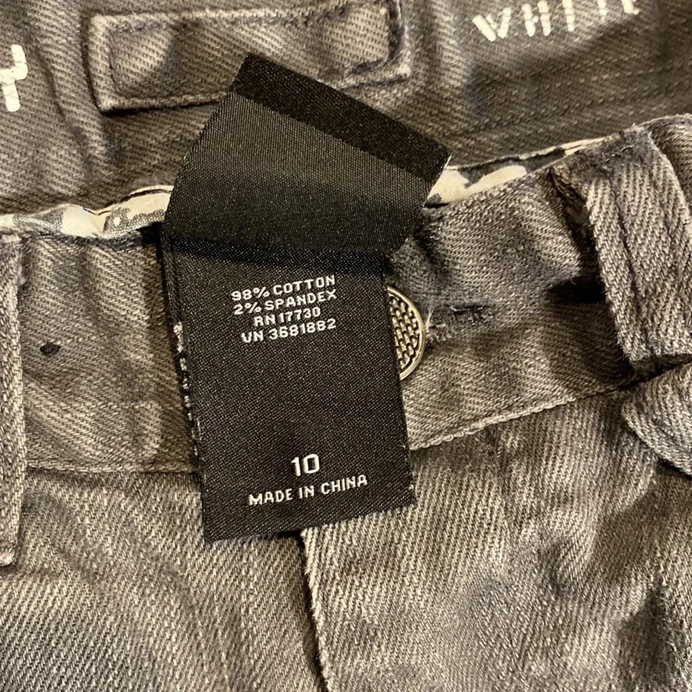 Shaun White adjustable waist skinny jeans size 10 grey skater boy